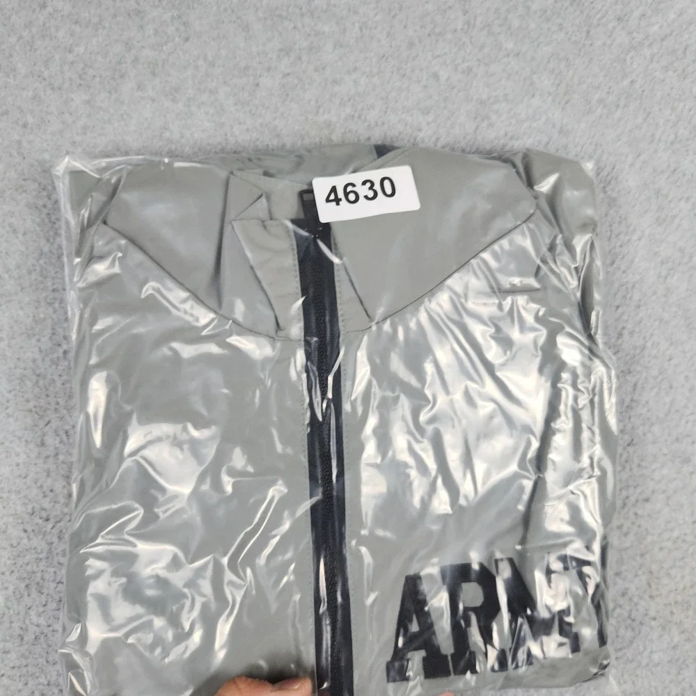US Army Improved Physical Training Uniform Jacket Mens M Gray Black Full Zipper